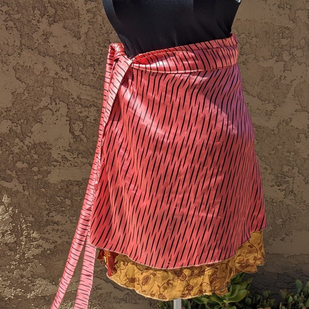Silk Sari Wrap Skirt